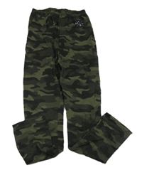 Khaki-černé army legíny 