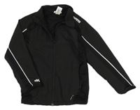 Černá šusťáková jarní bunda s logem Kipsta