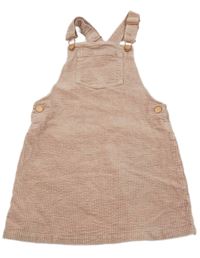 Růžové manšestrové laclové šaty Next 