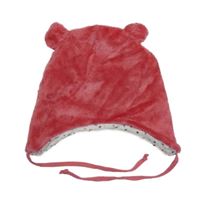 Růžová plyšová podšitá ušanka Topolino