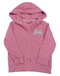 Růžová propínací mikina s kapucí - Barbie