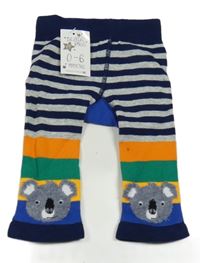 Nové - barevné pruhované punčochové legíny BLADE ROSE