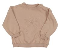 Světlerůžová oversize mikina s květem F&F