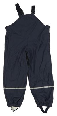 Tmavomodré nepromokavé podšité lacláče s pruhy Lupilu 