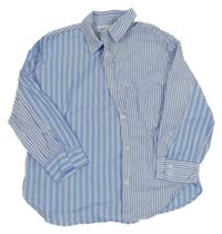 Modro-bílá proužkovaná košile Zara 