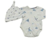 Nové - 2set - Bílé body s dinosaury + čepice George 