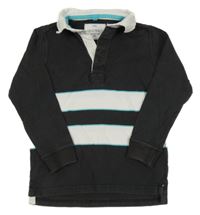 Tmavomodré polo triko s proužky M&S