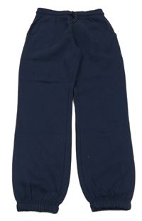 Tmavomodré bavlněné cuff tepláky Primark