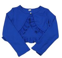 Safírové žebrované bolerko Shein 