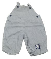 Tmavomodro-bílé pruhované laclové rifle s medvídkem 