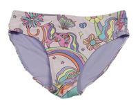 Světlerůžové plavkové kalhotky s jednorožci