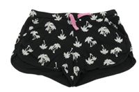 Černé teplákové kraťasy s palmami Page one young