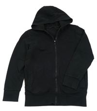 Černá propínací mikina s nápisy a kapucí George