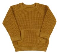 Medový žebrovaný svetr s kapsou Matalan