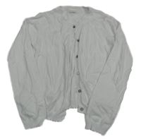 Bílý propínací crop svetr Next