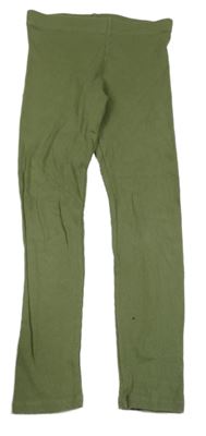 Khaki žebrované legíny F&F