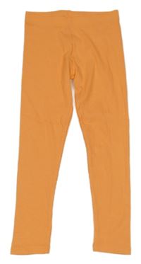 Křiklavě oranžové žebrované legíny George