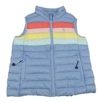 Světlemodro-barevná prošívaná šusťáková zateplená vesta joules