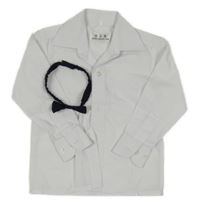 2Set - Bílá košile + tmavomodrý motýlek