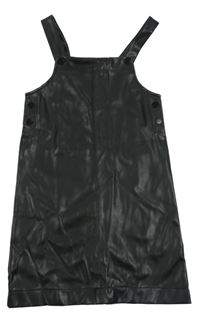 Černé koženkové šaty ZEEMAN