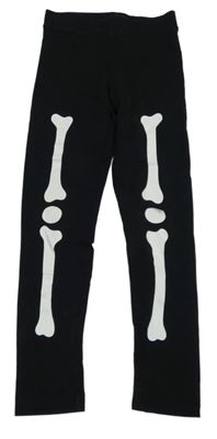 Černé legíny s kostmi H&M