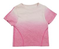 Růžovo-světlerůžové melírované sportovní crop tričko JEFF&CO