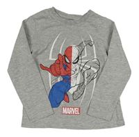 Šedé melírované triko se Spidermanem Marvel
