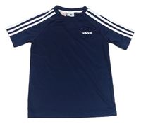 Tmavomodré sportovní funkční tričko Adidas