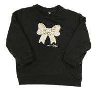 Antracitová mikina s mašlí H&M