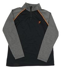 Černo-tmavošedá sportovní mikina Primark