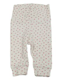 Bílé lehké tepláky s trojlístky H&M