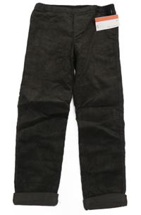 Nové - Hnědé manšestrové elastické kalhoty