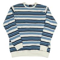 Modro-bílé pruhované mikinotriko Next