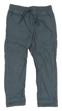 Modrošedé plátěné slim kalhoty Denim Co.