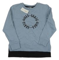 Nové - Modrá mikina s nápisem Bluezoo