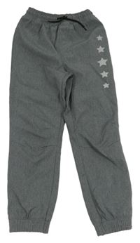 Šedé melírované softshellové kalhoty s hvězdami X-Mail