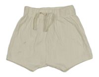 Smetanové žebrované bavlněné kraťasy George