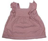 Starorůžová halenka s volánky George