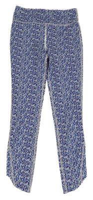 Modro-růžové vzorované sportovní legíny Dunnes