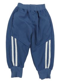 Tmavomodré tepláky s pruhy