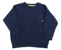 Tmavomodrá prošívaná mikina s kapsou F&F