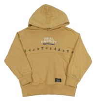 Světlehnědá mikina se sportovci a kapucí Zara