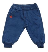 Modré cuff rifle s výšivkou Lupilu