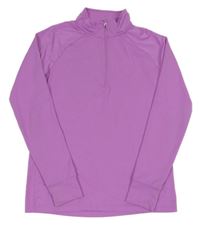 Fialová vzorovaná sportovní lehká mikina Dunnes