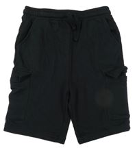 Černé teplákové cargo kraťasy Primark