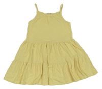 Žluté bavlněné šaty H&M