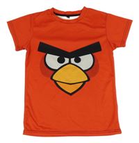 Červené sportovní tričko s Angry Birds