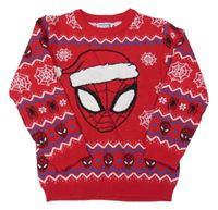 Červený vzorovaný svetr se Spidermanem Primark