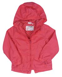 Růžová šusťáková jarní bunda s kapucí Impidimpi