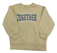 Smetanová mikina s nápisem H&M